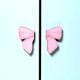 Handcrafted Acacia Wood Pink Bow Handle Pair